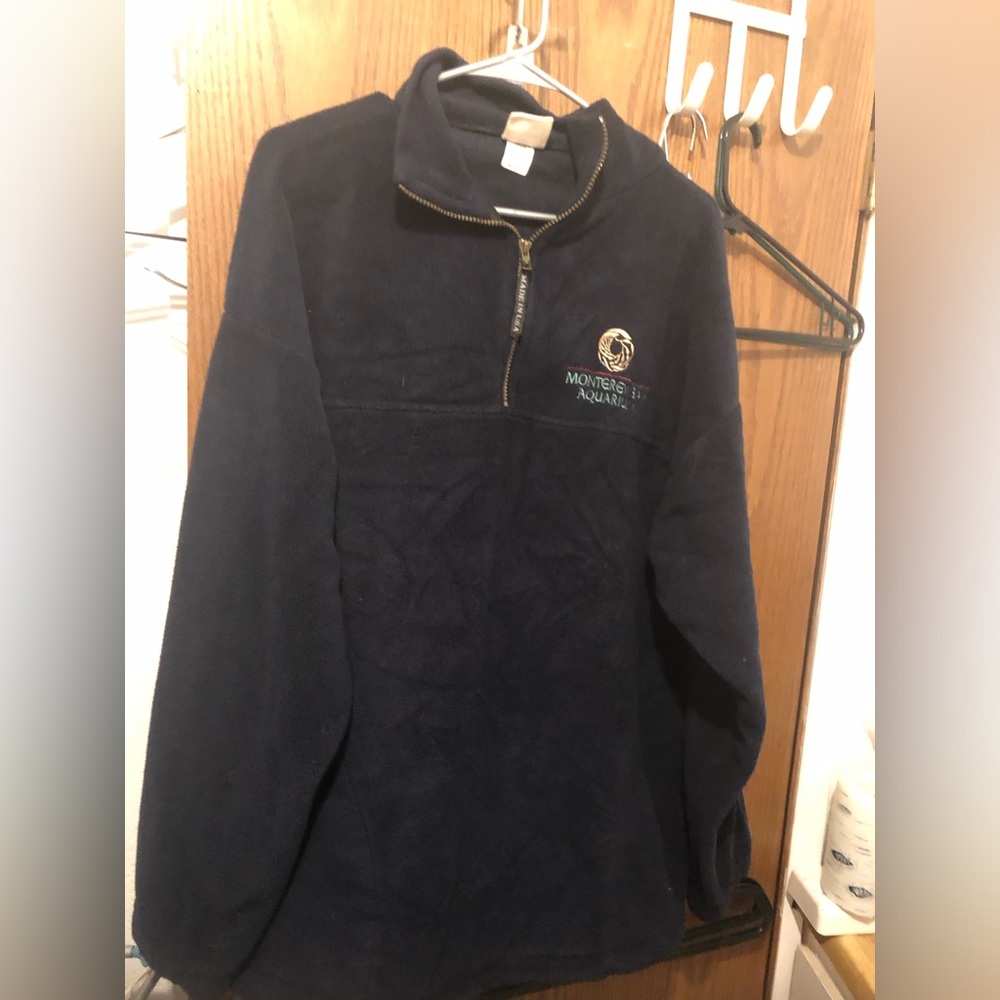 Vintage Monterey Bay Black Fleece Jacket- 134A $50 or $45 w/offer